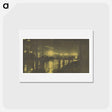 アートポストカード-The Glow of Night - New York - アルフレッド スティーグリッツ Postcard.