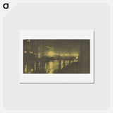 アートポストカード-The Glow of Night - New York - アルフレッド スティーグリッツ Postcard.