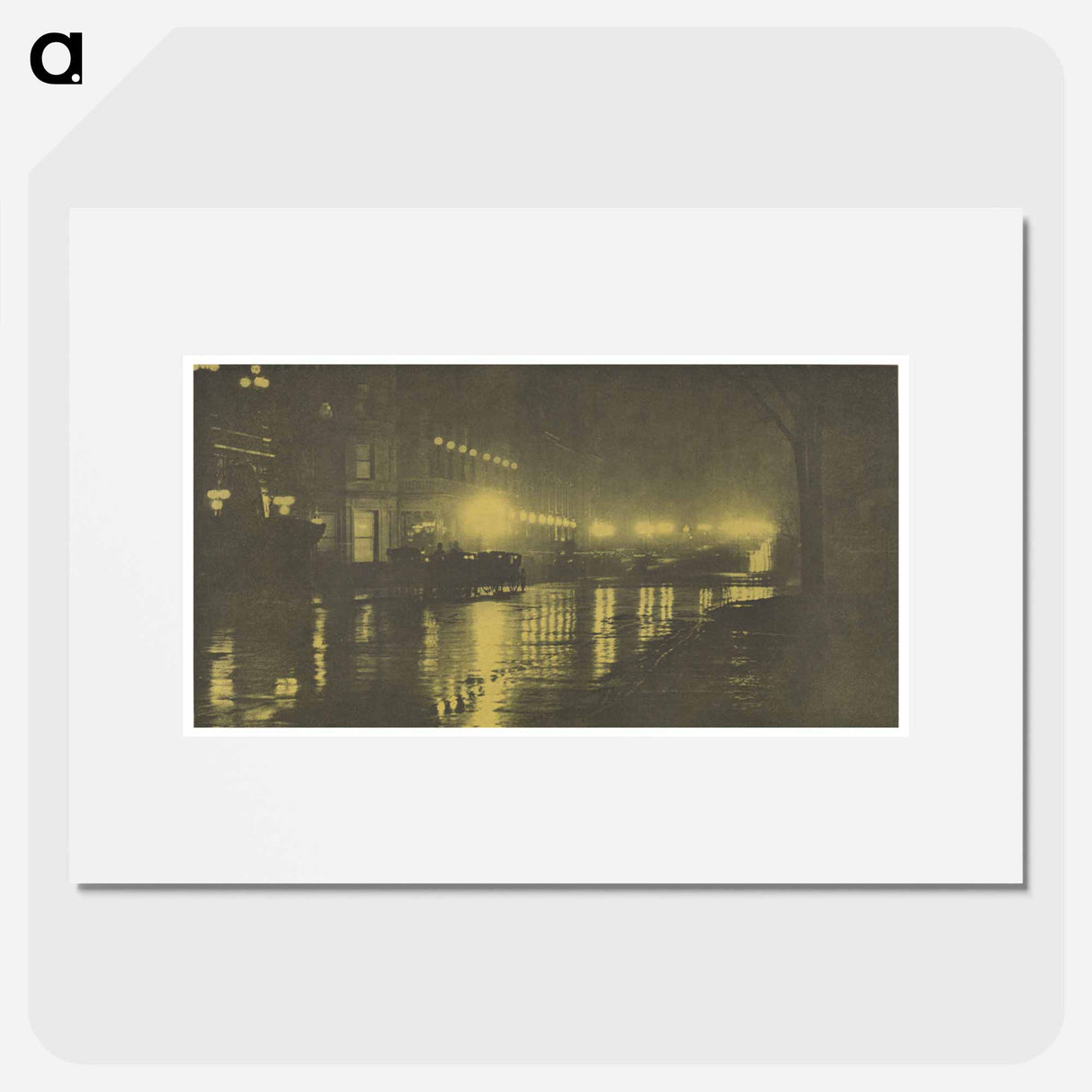 The Glow of Night - New York - アルフレッド スティーグリッツ Poster.
