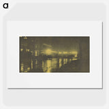 The Glow of Night - New York - アルフレッド スティーグリッツ Poster.