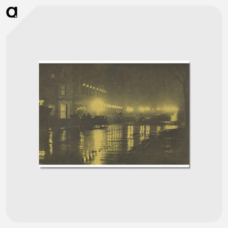 アートポストカード-The Glow of Night - New York - アルフレッド スティーグリッツ Postcard.