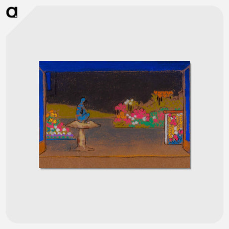 アートポストカード-Garden of Flowers - 不思議の国のアリス Postcard.