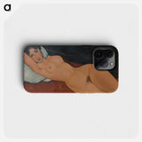 Female Nude Reclining on a White Pillow - Amedeo Modigliani Phone Case.