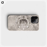 Kaart van de aarde met de verschillende standen van de maan en de zon - アンティーク地図 Phone Case.