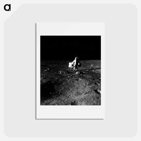 アートポストカード-Astronaut Edwin E. Aldrin Jr. - アポロ月面着陸 Postcard.