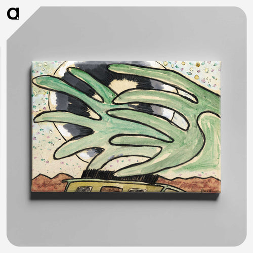 銀の玉、はしけ、木々 - アーサー ダヴ Canvas.