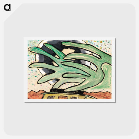 アートポストカード-Silver Ball, Barge, and Trees - アーサー ダヴ Postcard.