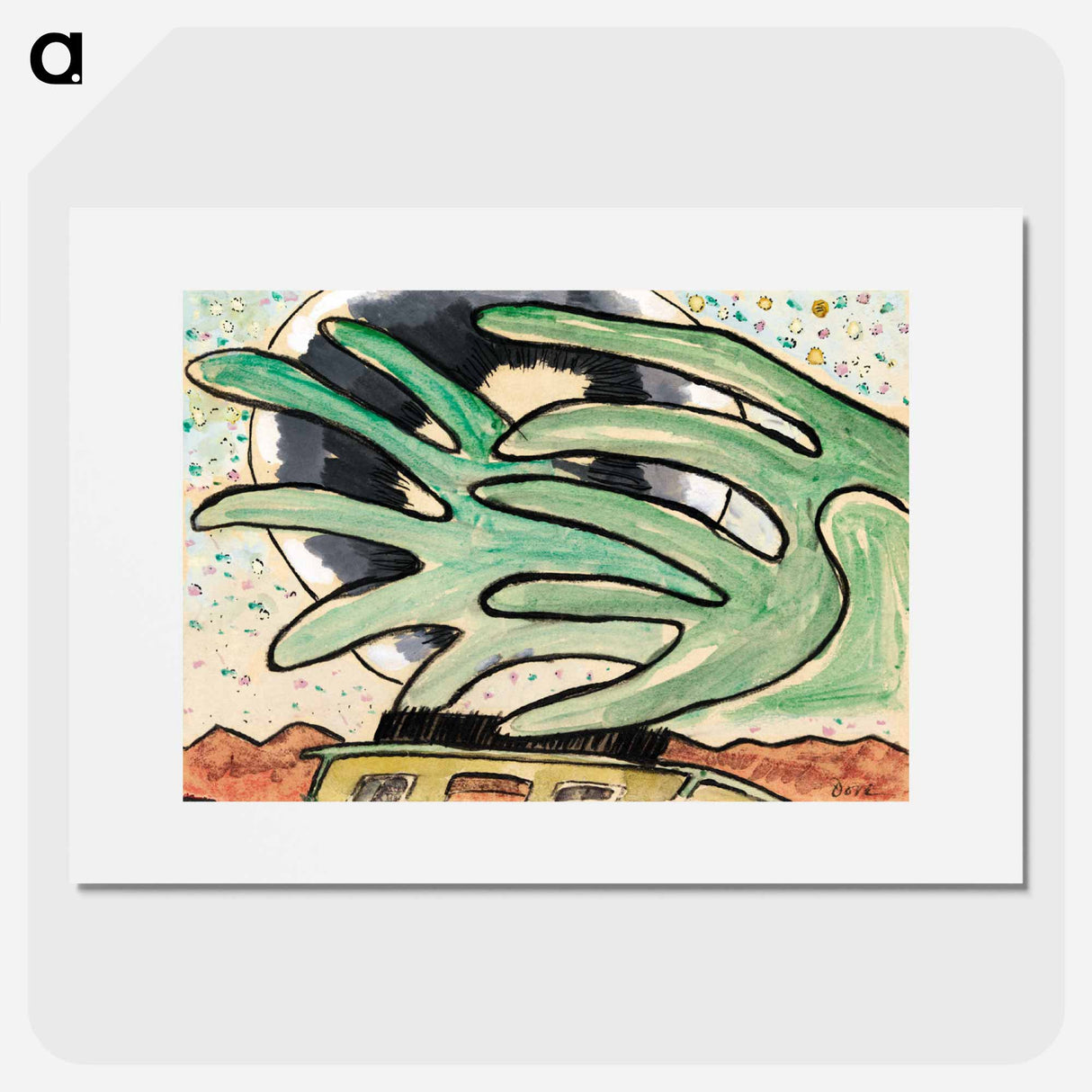 Silver Ball, Barge, and Trees - アーサー ダヴ Poster.