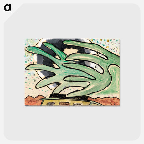 アートポストカード-Silver Ball, Barge, and Trees - アーサー ダヴ Postcard.