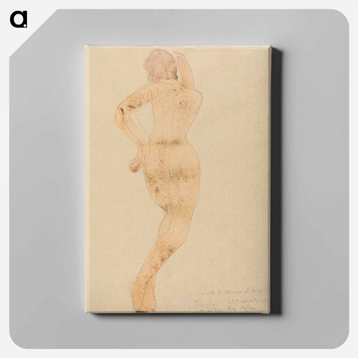 Rear View of Female Figure in Action - Auguste Rodin Canvas.