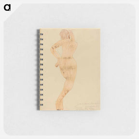 アートメモ帳-Rear View of Female Figure in Action - オーギュスト ロダン Memo.