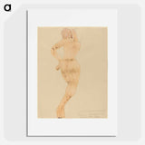 Rear View of Female Figure in Action - Auguste Rodin Poster.