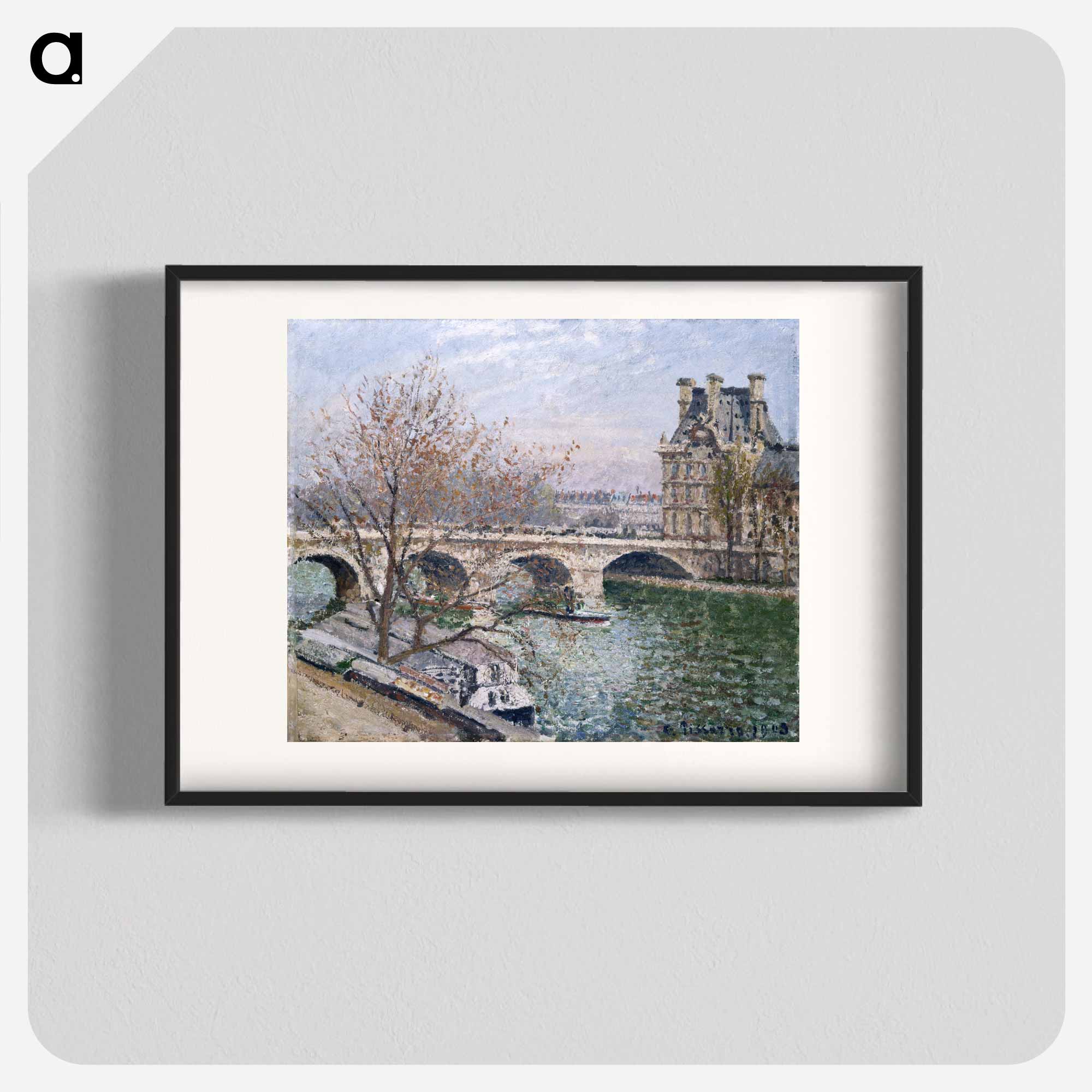 Camille Pissarro(カミーユ ピサロ) - The Pont Royal and the Pavillon de Flore -  カミーユ ピサロ Poster. - artgraph.【名画・名作アートのポスターなどのプリント製品が買えるサイト】