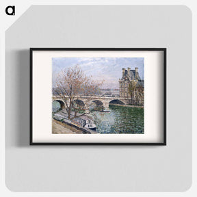 アートポスター-The Pont Royal and the Pavillon de Flore - カミーユ ピサロ Poster.