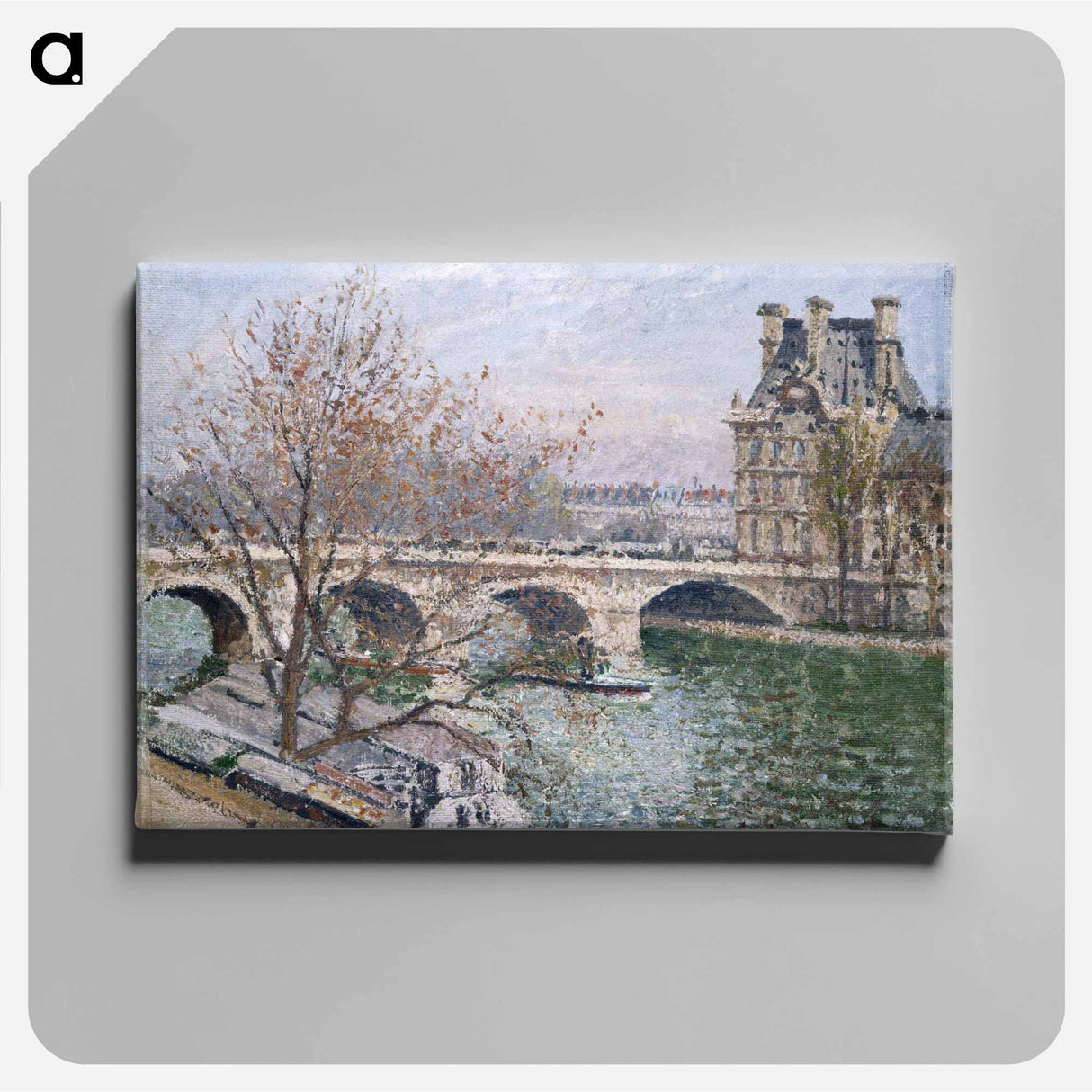 The Pont Royal and the Pavillon de Flore - カミーユ ピサロ Canvas.