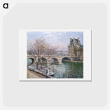 アートポストカード-The Pont Royal and the Pavillon de Flore - カミーユ ピサロ Postcard.