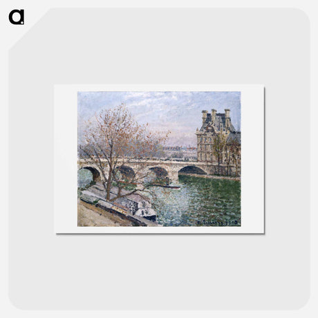 アートポストカード-The Pont Royal and the Pavillon de Flore - カミーユ ピサロ Postcard.