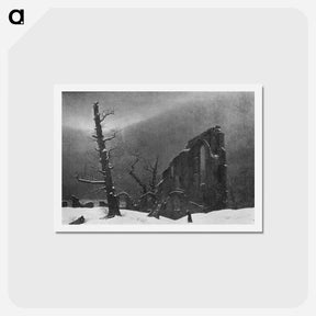 アートポストカード-Winter - カスパー ダーヴィト フリードリヒ Postcard.