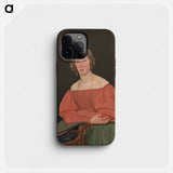 Cecilie Margrethe Petersen, born Købke, the artist's sister - クリステン ケプケ Phone Case.