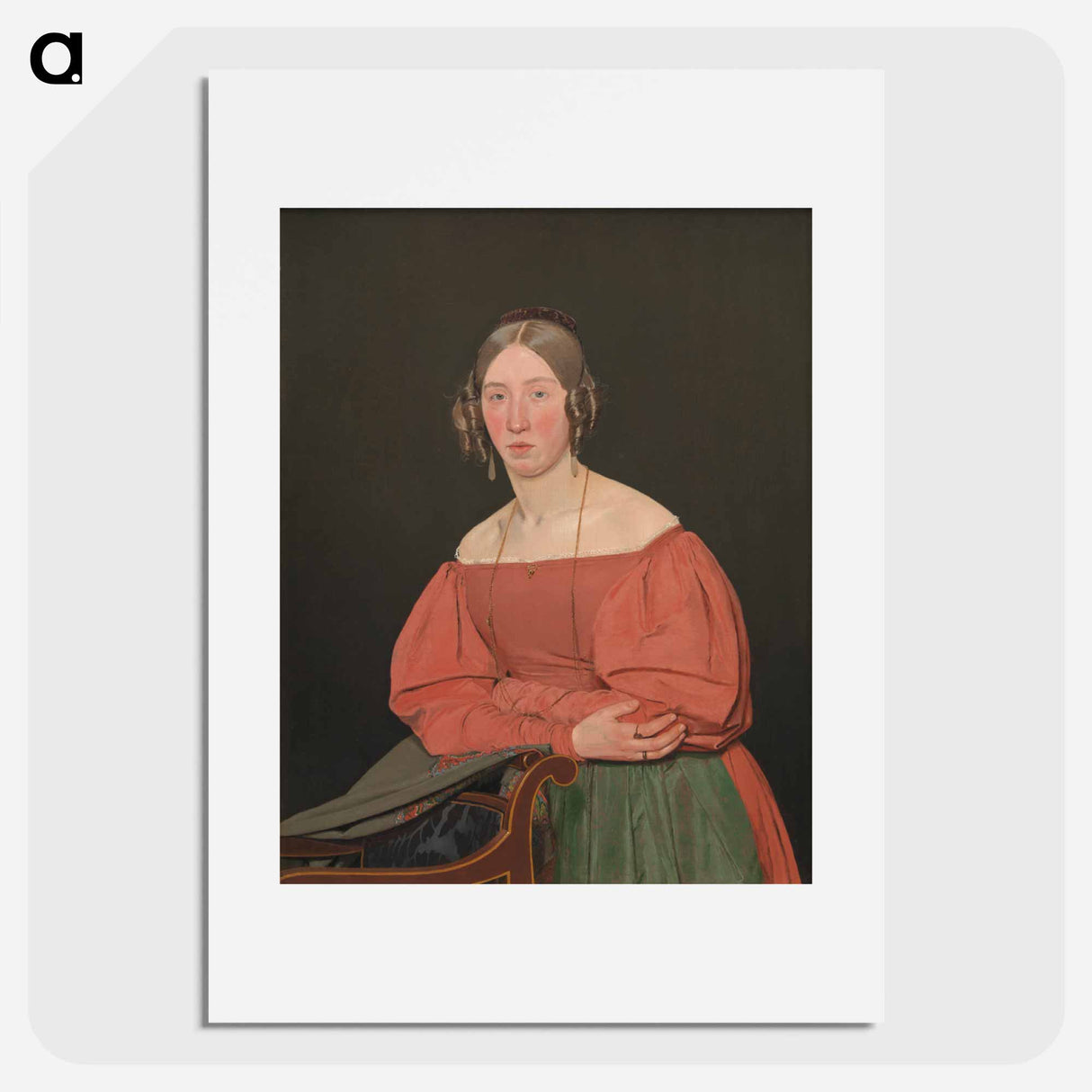 Cecilie Margrethe Petersen, born Købke, the artist's sister - クリステン ケプケ Poster.