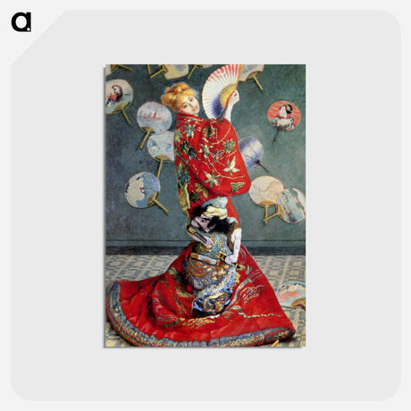 アートポストカード-Camille Monet In Japanese Costume - クロード モネ Postcard.