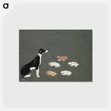 アートポストカード-Dog with Pups
 - クリーブランド美術館 Postcard.