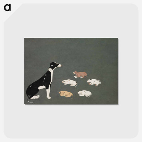 アートポストカード-Dog with Pups
 - クリーブランド美術館 Postcard.