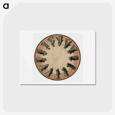 アートポストカード-Waltzing Couple
 - エドワード マイブリッジ Postcard.