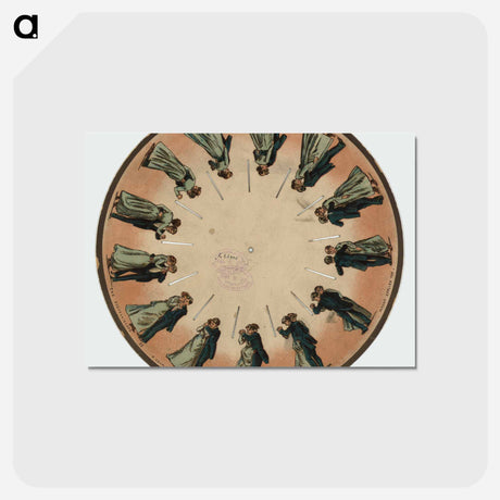 アートポストカード-Waltzing Couple
 - エドワード マイブリッジ Postcard.