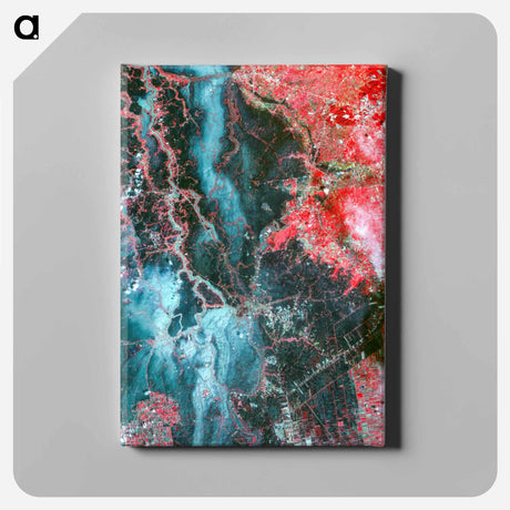 アートパネル-Ayutthaya River Flood, Bangkok
 - 上空からの地球 Canvas.