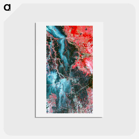 アートポストカード-Ayutthaya River Flood, Bangkok
 - 上空からの地球 Postcard.