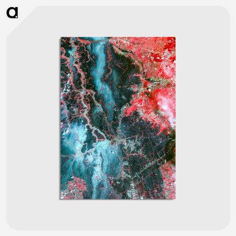 アートポストカード-Ayutthaya River Flood, Bangkok
 - 上空からの地球 Postcard.