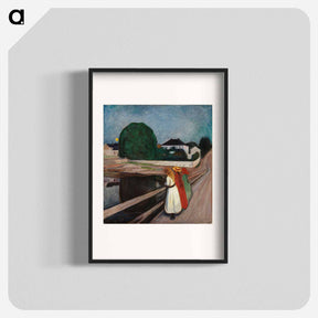 アートポスター-The Girls on the Bridge - エドヴァルド ムンク Poster.