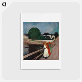 アートポストカード-The Girls on the Bridge - エドヴァルド ムンク Postcard.