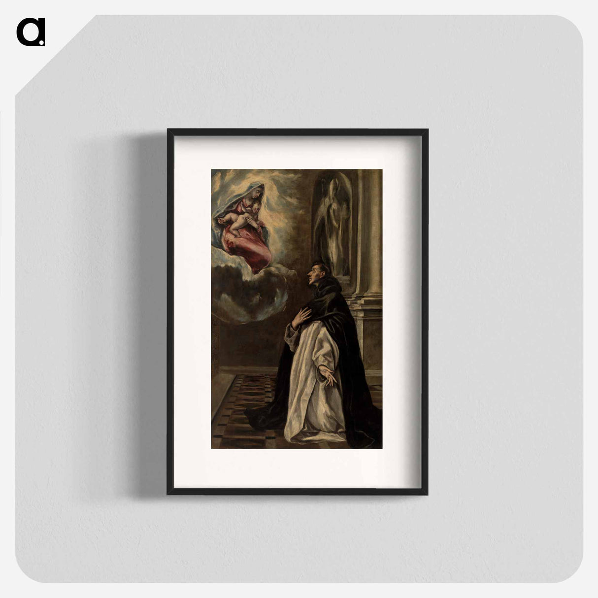 Apparition of the Virgin and Child to Saint Hyacinth - エル グレコ Poster.