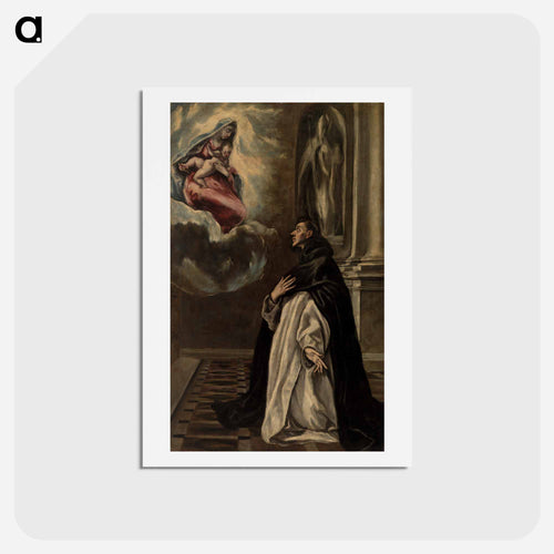 Apparition of the Virgin and Child to Saint Hyacinth - エル グレコ Postcard.