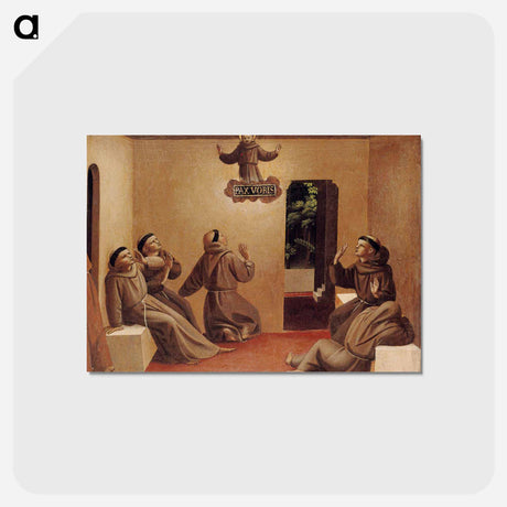 アートポストカード-Apparition of St. Francis at Arles - フラ アンジェリコ Postcard.