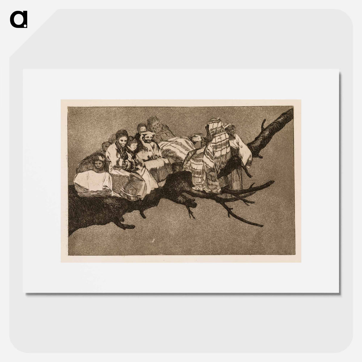 Ridiculous folly (Walking between the branches / talking through one's hat) - Francisco de Goya Poster.