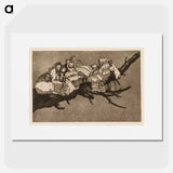 Ridiculous folly (Walking between the branches / talking through one's hat) - Francisco de Goya Poster.