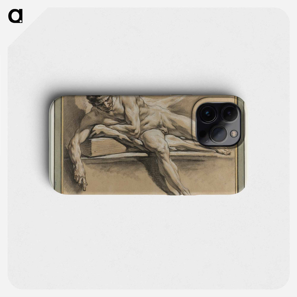 Academic Study of a Reclining Male Nude - フランソワ ブーシェ Phone Case.