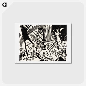 アートポストカード-Reconciliation - フランツ マルク Postcard.