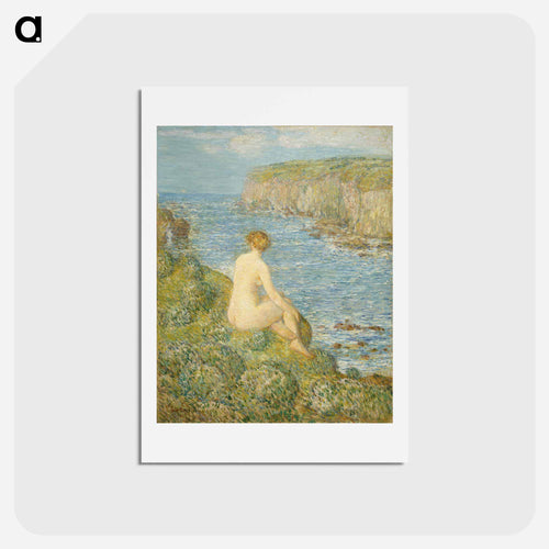 Nymph And Sea - フレデリック チャイルド ハッサム Postcard.