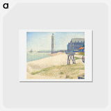 アートポストカード-The Lighthouse at Honfleur - ジョルジュ スーラ Postcard.