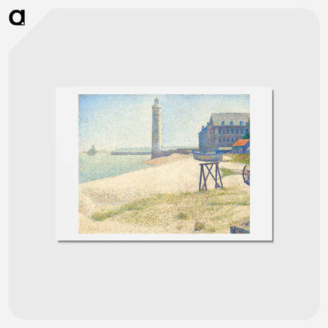 アートポストカード-The Lighthouse at Honfleur - ジョルジュ スーラ Postcard.