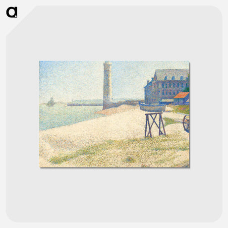 アートポストカード-The Lighthouse at Honfleur - ジョルジュ スーラ Postcard.