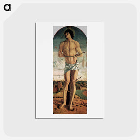 アートポストカード-Polyptych of San Vincenzo Ferreri - ジョヴァンニ ベッリーニ Postcard.