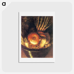 アートポストカード-The Vegetable Gardener - ジュゼッペ アルチンボルド Postcard.