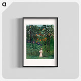 Woman Walking in an Exotic Forest - アンリ ルソー Poster.