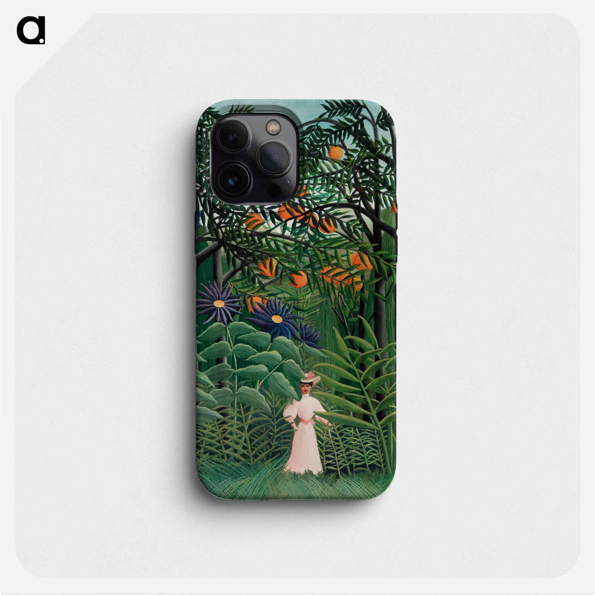 Woman Walking in an Exotic Forest - Henri Rousseau Phone Case.