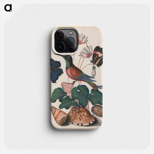Crimson Topaz Hummingbird with Cyclamen and Butterflies
 - ジェームズ ボルトン Phone Case.